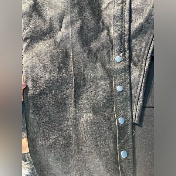 Men's Leather Motorcycle Chaps - Ride Protection M, 3XL - Picture 12 of 15